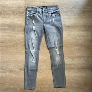 Express Gray Distressed Women's Jeans